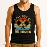 Funny Stay Out Of The Kitchen Pickleball Dad Mom Tank Top thumb 3