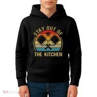 Funny Stay Out Of The Kitchen Pickleball Dad Mom Kids Hoodie thumb 4
