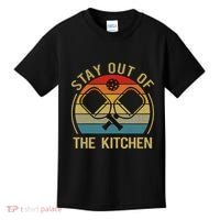 Funny Stay Out Of The Kitchen Pickleball Dad Mom Kids T-Shirt thumb 0