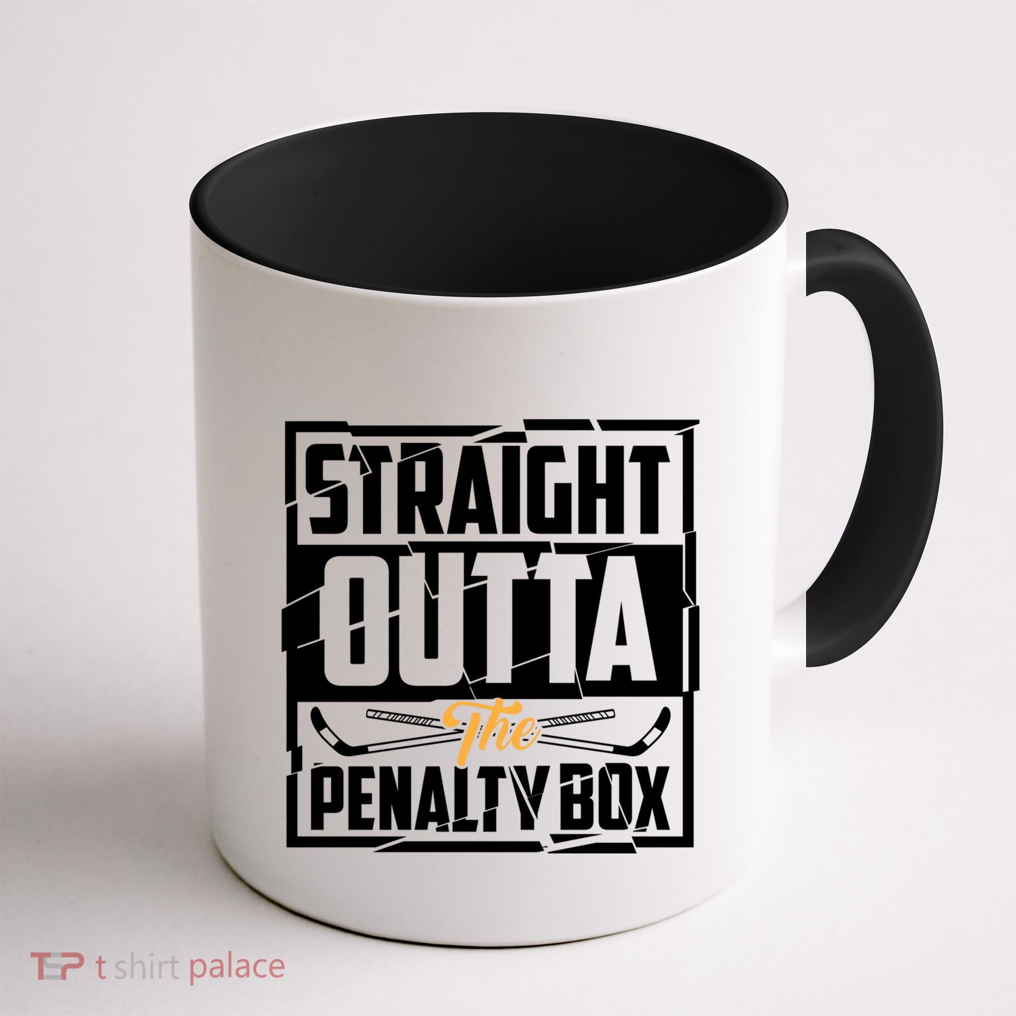 Funny Straight Outta The Penalty Box Cool Hockey Player Gift Coffee Mug