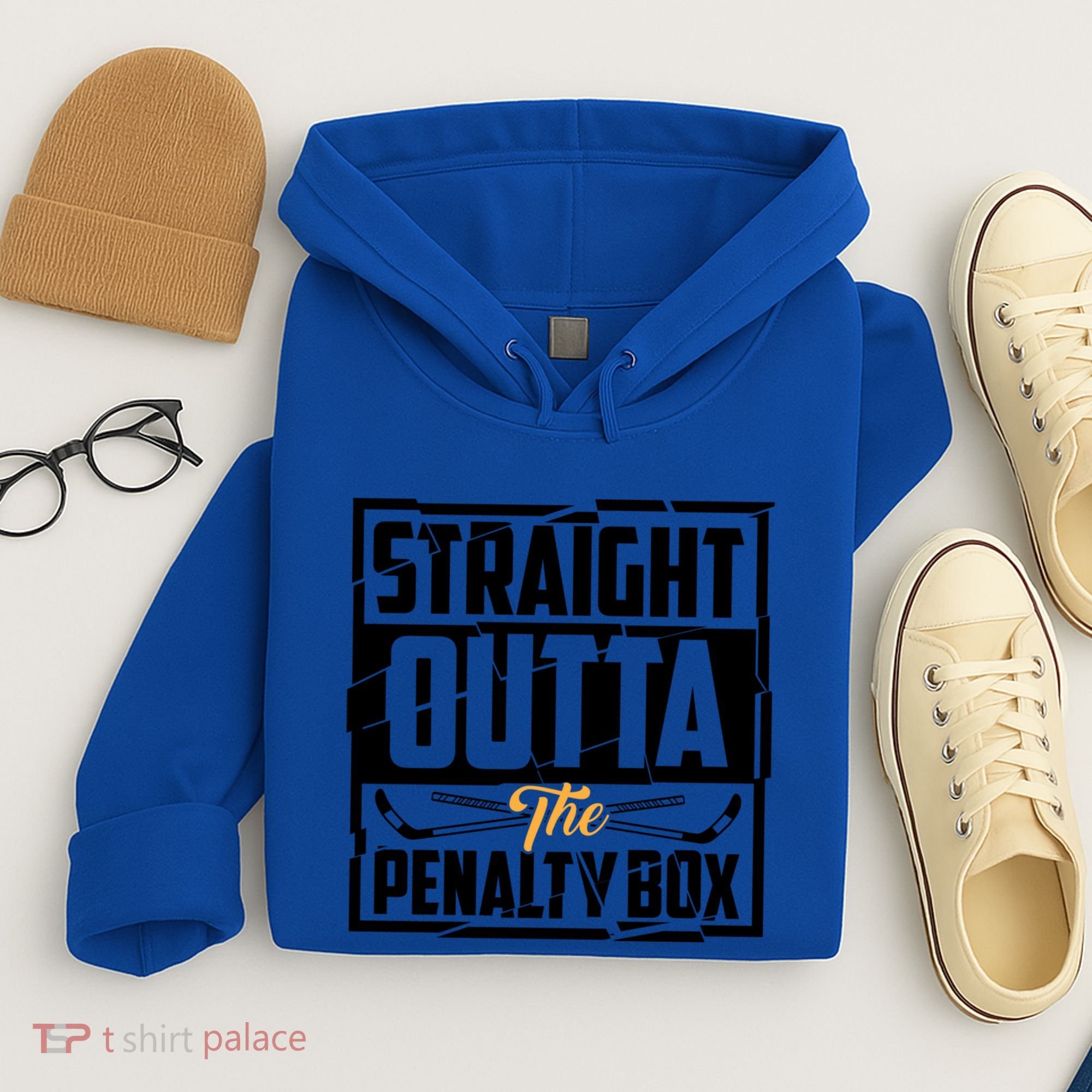 Funny Straight Outta The Penalty Box Cool Hockey Player Gift Hoodie