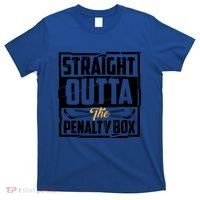 Funny Straight Outta The Penalty Box Cool Hockey Player Gift T-Shirt thumb 0