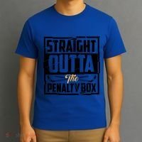 Funny Straight Outta The Penalty Box Cool Hockey Player Gift T-Shirt thumb 3