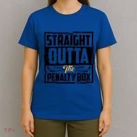 Funny Straight Outta The Penalty Box Cool Hockey Player Gift T-Shirt thumb 4