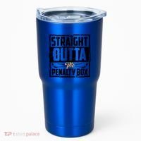 Funny Straight Outta The Penalty Box Cool Hockey Player Gift Tumbler thumb 0