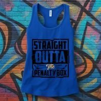 Funny Straight Outta The Penalty Box Cool Hockey Player Gift Women's Tank Top thumb 3