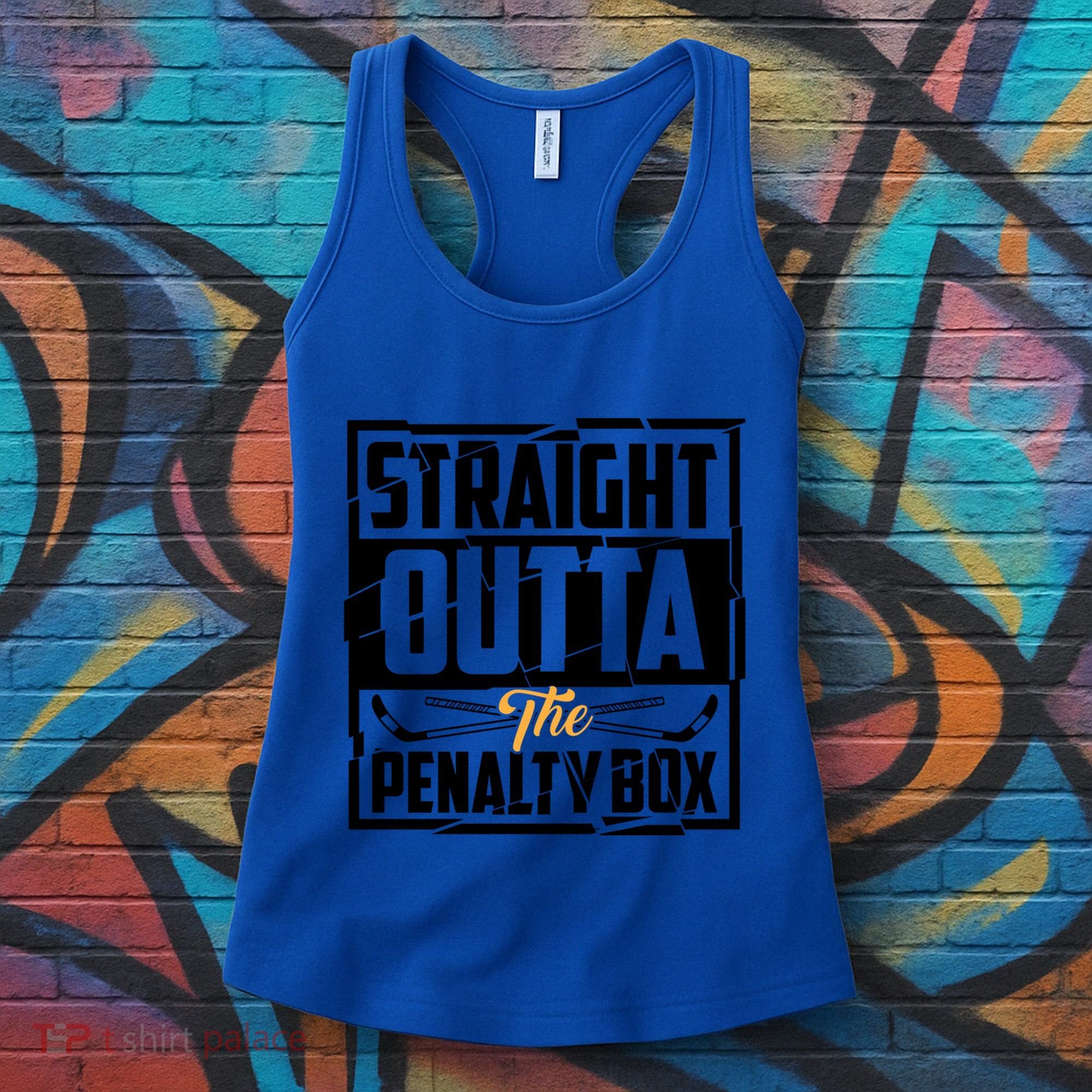 Funny Straight Outta The Penalty Box Cool Hockey Player Gift Women's Tank Top