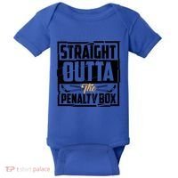 Funny Straight Outta The Penalty Box Cool Hockey Player Gift Baby Bodysuit thumb 0