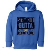 Funny Straight Outta The Penalty Box Cool Hockey Player Gift Toddler Hoodie thumb 0