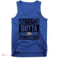 Funny Straight Outta The Penalty Box Cool Hockey Player Gift Tank Top thumb 0