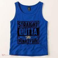 Funny Straight Outta The Penalty Box Cool Hockey Player Gift Tank Top thumb 2