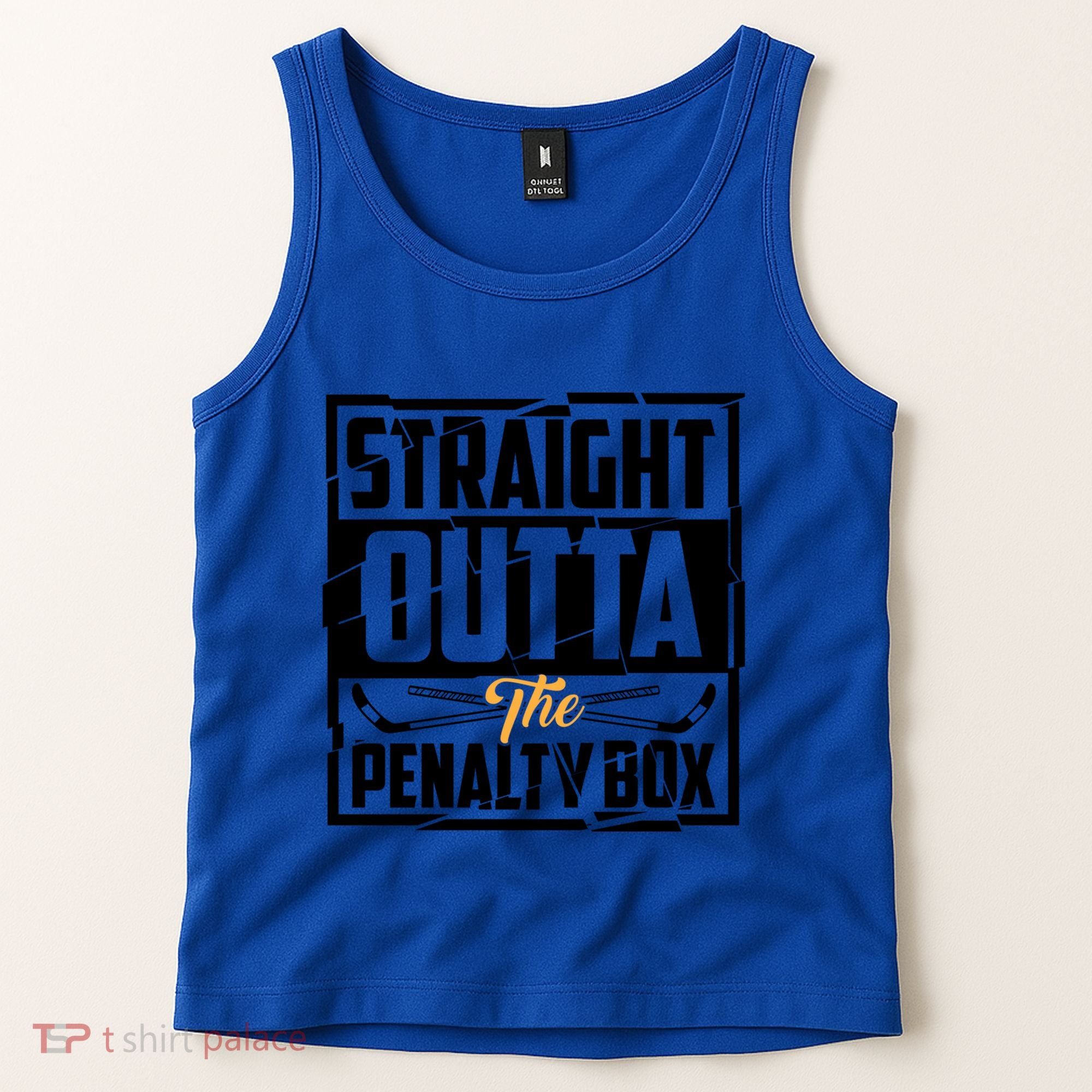 Funny Straight Outta The Penalty Box Cool Hockey Player Gift Tank Top