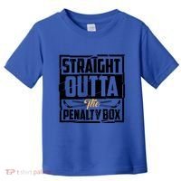 Funny Straight Outta The Penalty Box Cool Hockey Player Gift Toddler T-Shirt thumb 0