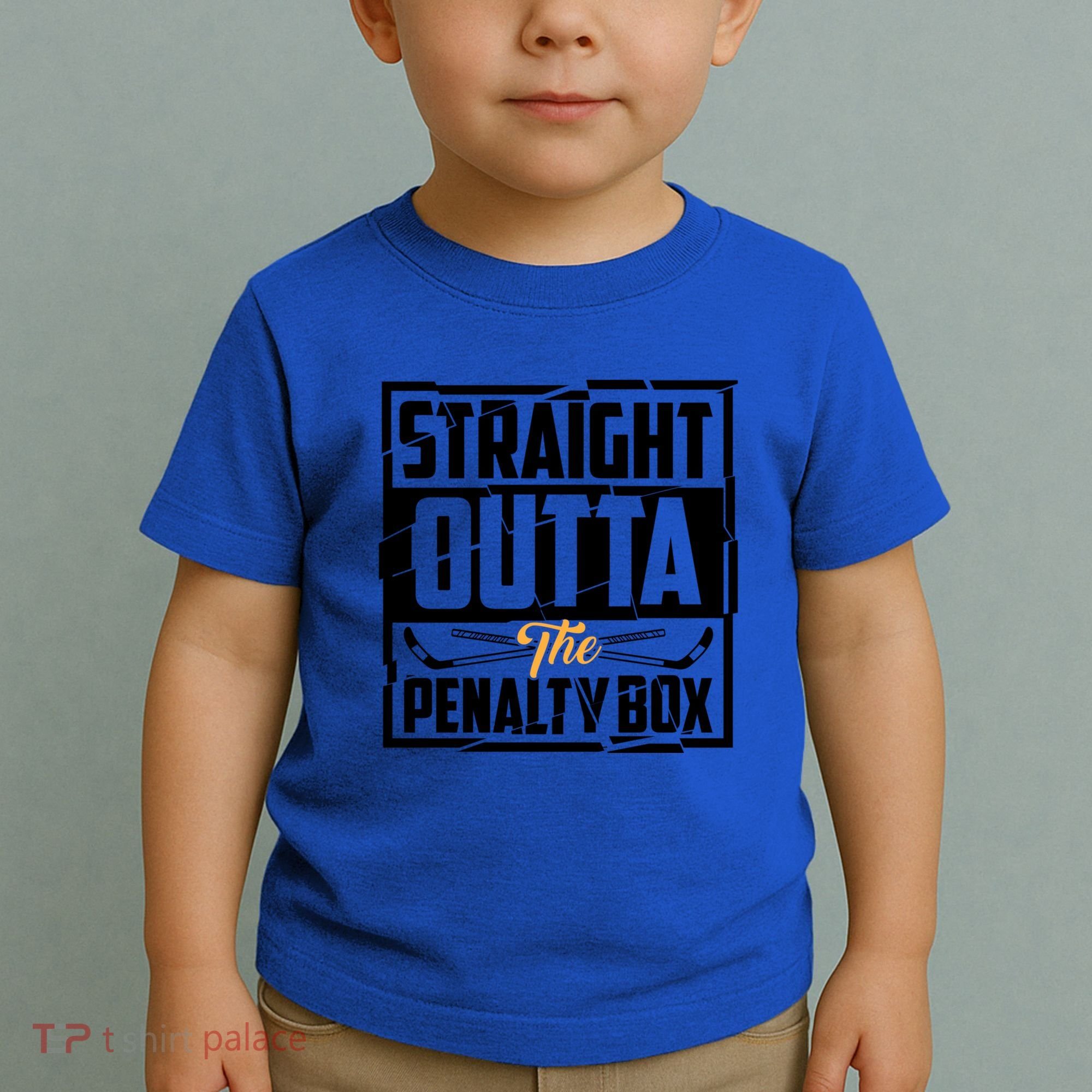 Funny Straight Outta The Penalty Box Cool Hockey Player Gift Toddler T-Shirt