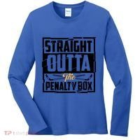 Funny Straight Outta The Penalty Box Cool Hockey Player Gift Women's Long Sleeve Shirt thumb 0