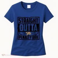 Funny Straight Outta The Penalty Box Cool Hockey Player Gift Women's T-Shirt thumb 0