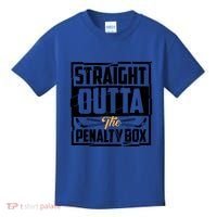 Funny Straight Outta The Penalty Box Cool Hockey Player Gift Kids T-Shirt thumb 0