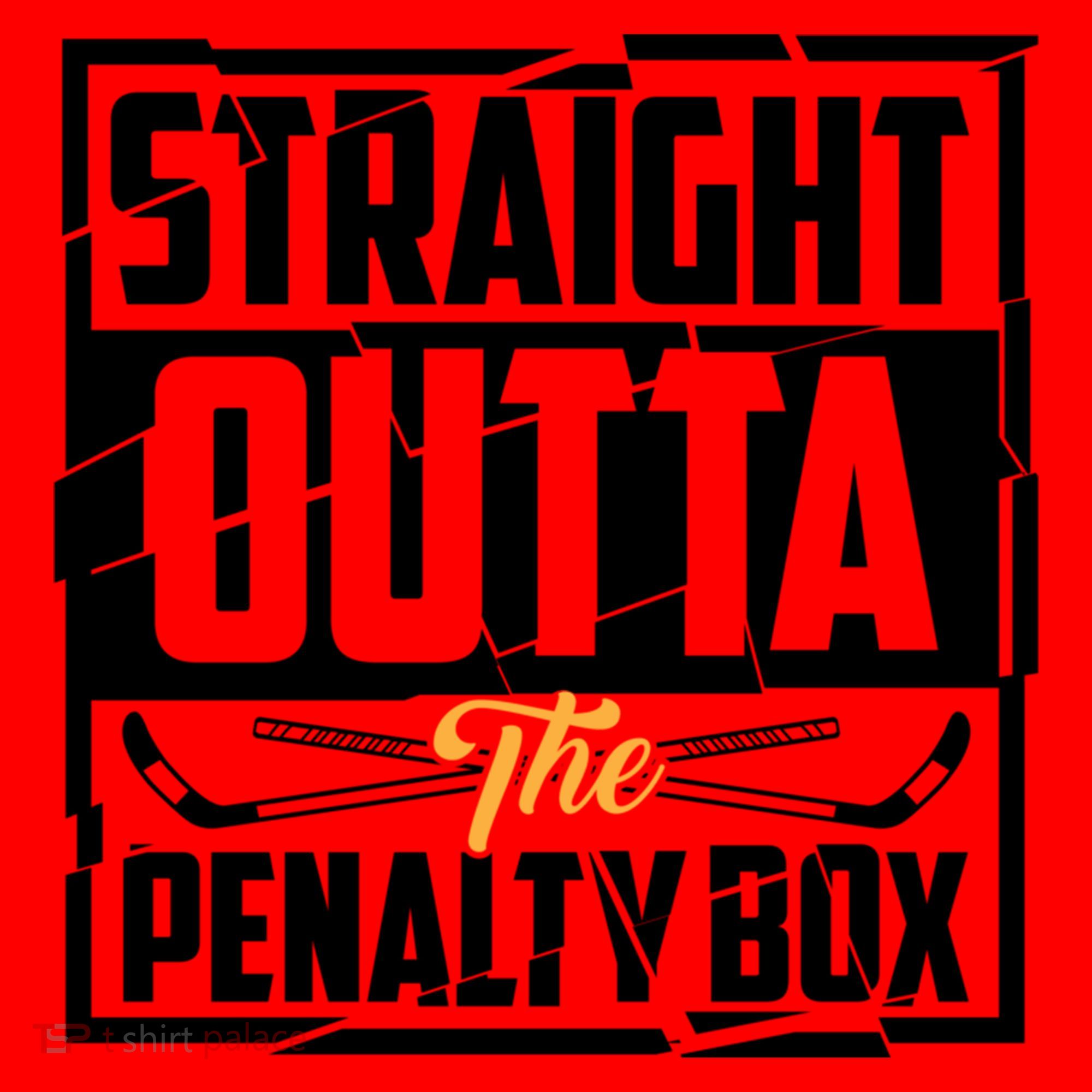Funny Straight Outta The Penalty Box Cool Hockey Player Gift Santa Hat