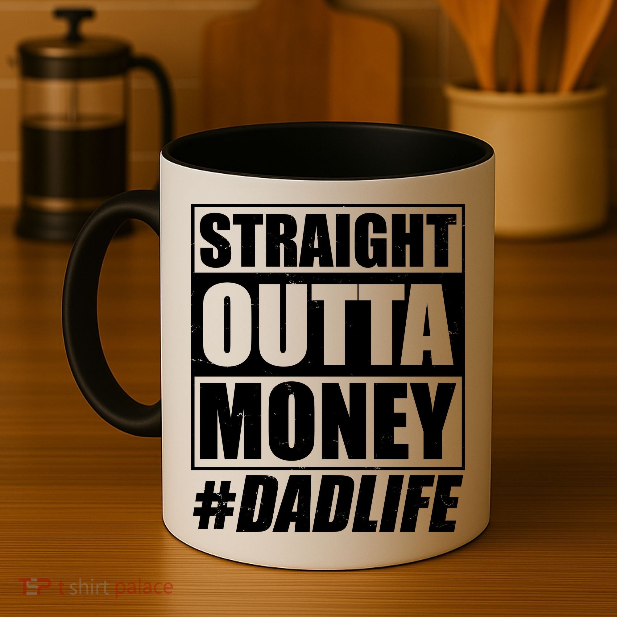 Funny Straight Outta Money #Dad Life Happy Fathers Day Coffee Mug