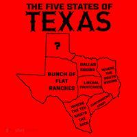 Five States Of Texas Funny Maps Of Dallas Houston Austin Santa Hat thumb 1