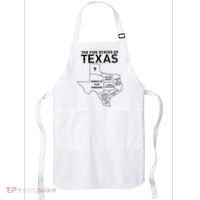 Five States Of Texas Funny Maps Of Dallas Houston Austin Apron thumb 0