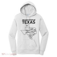 Five States Of Texas Funny Maps Of Dallas Houston Austin Women's Hoodie thumb 0