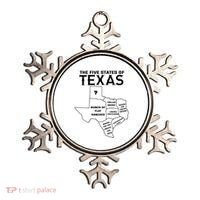 Five States Of Texas Funny Maps Of Dallas Houston Austin Ornament thumb 0