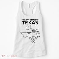 Five States Of Texas Funny Maps Of Dallas Houston Austin Women's Tank Top thumb 0