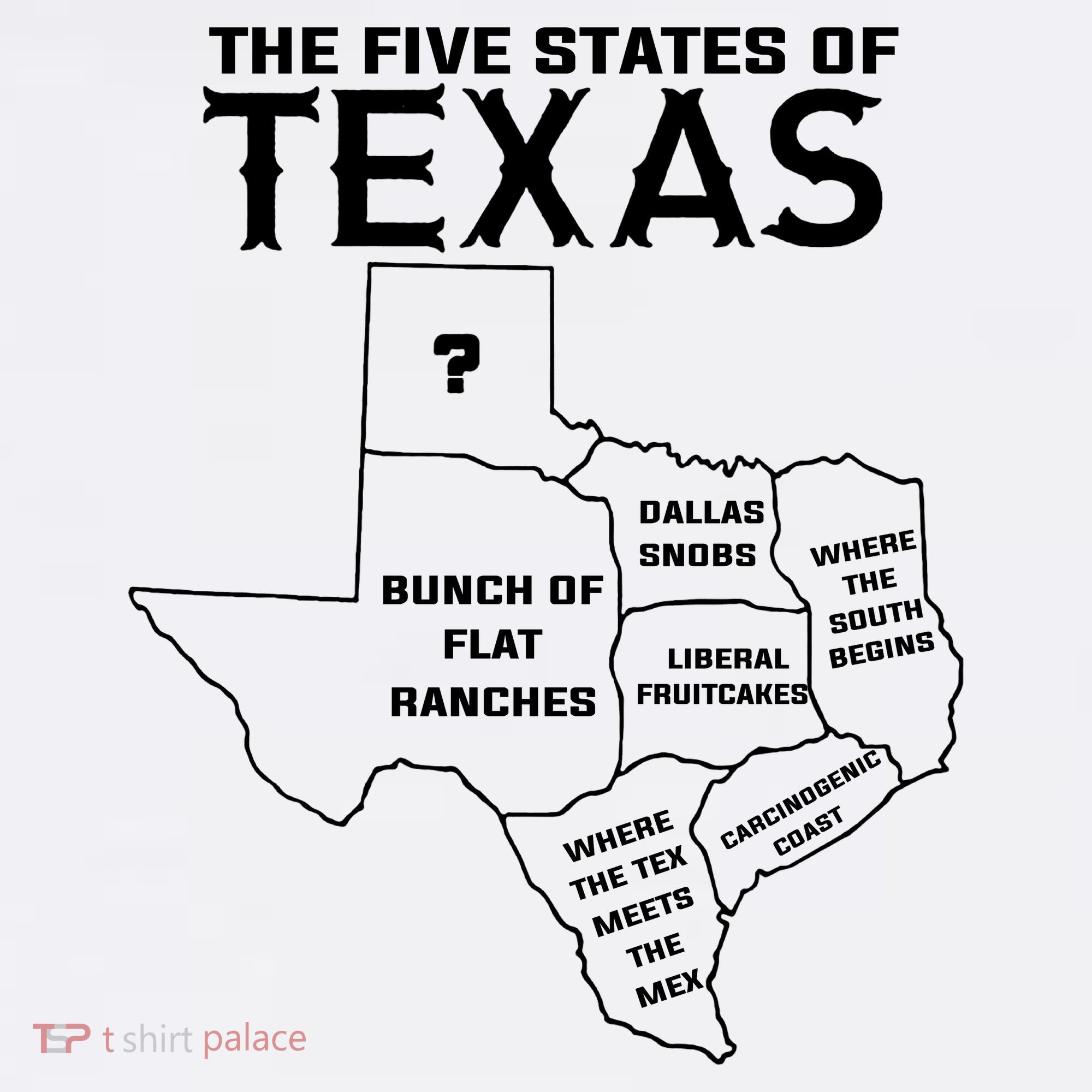 Five States Of Texas Funny Maps Of Dallas Houston Austin Women's Tank Top