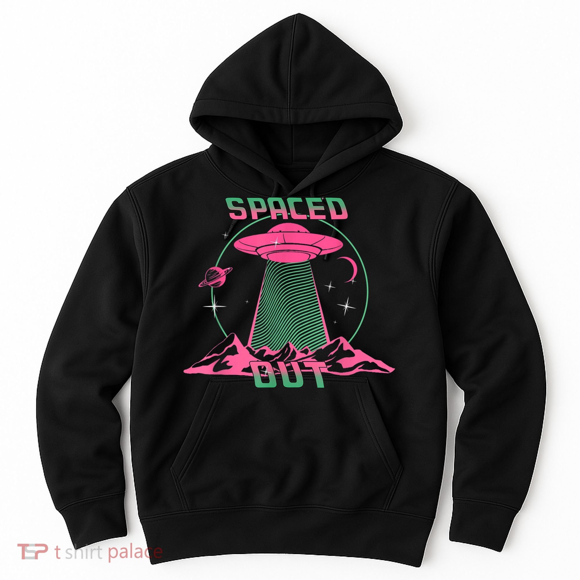 Funny Spaced Out Astronomy Stars Planets Aliens Outer Space Hoodie