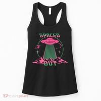 Funny Spaced Out Astronomy Stars Planets Aliens Outer Space Women's Tank Top thumb 0