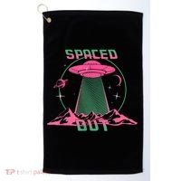Funny Spaced Out Astronomy Stars Planets Aliens Outer Space Golf Towel thumb 0
