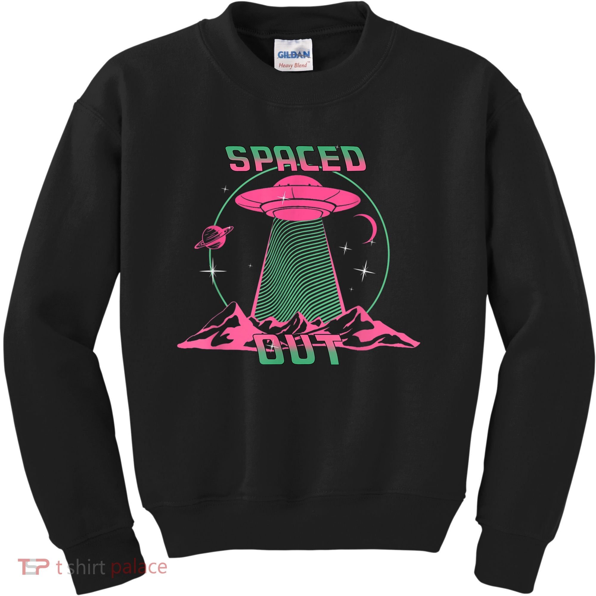 Funny Spaced Out Astronomy Stars Planets Aliens Outer Space Kids Sweatshirt