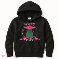 Funny Spaced Out Astronomy Stars Planets Aliens Outer Space Kids Hoodie thumb 0