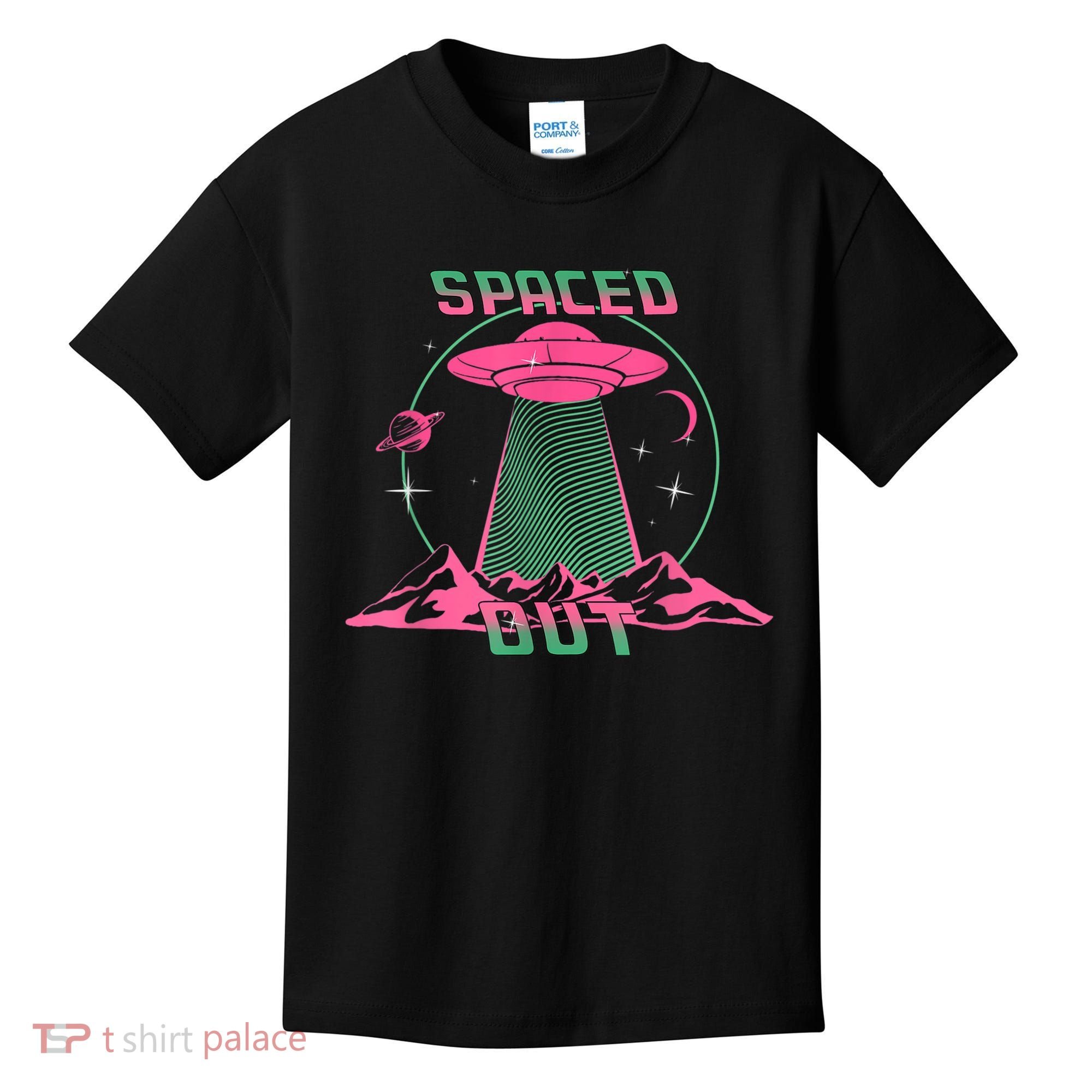 Funny Spaced Out Astronomy Stars Planets Aliens Outer Space Kids T-Shirt