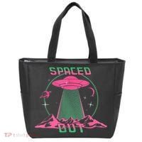 Funny Spaced Out Astronomy Stars Planets Aliens Outer Space Tote Bag thumb 0