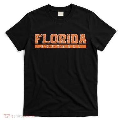 Florida Softball Orange Vintage Text T-Shirt