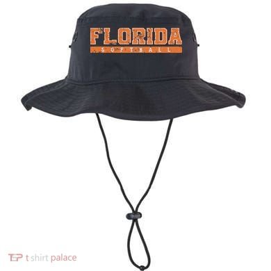 Florida Softball Orange Vintage Text Bucket Hat