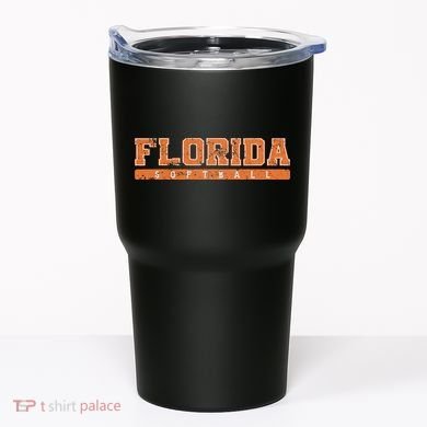Florida Softball Orange Vintage Text Tumbler