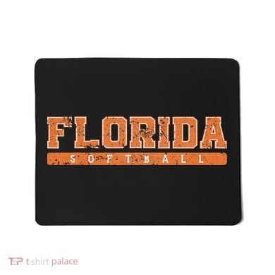 Florida Softball Orange Vintage Text Mousepad