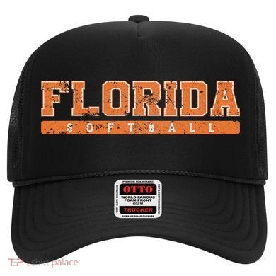 Florida Softball Orange Vintage Text Hat
