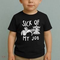 Funny Sick Of My Job Toddler T-Shirt thumb 2