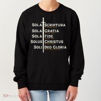 Five Solas Of The Reformation S Reformed Theology Bible Women's Sweatshirt thumb 0