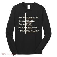 Five Solas Of The Reformation S Reformed Theology Bible Long Sleeve Shirt thumb 0