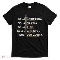 Five Solas Of The Reformation S Reformed Theology Bible T-Shirt thumb 0
