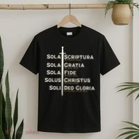 Five Solas Of The Reformation S Reformed Theology Bible T-Shirt thumb 2