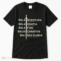 Five Solas Of The Reformation S Reformed Theology Bible Tall T-Shirt thumb 0