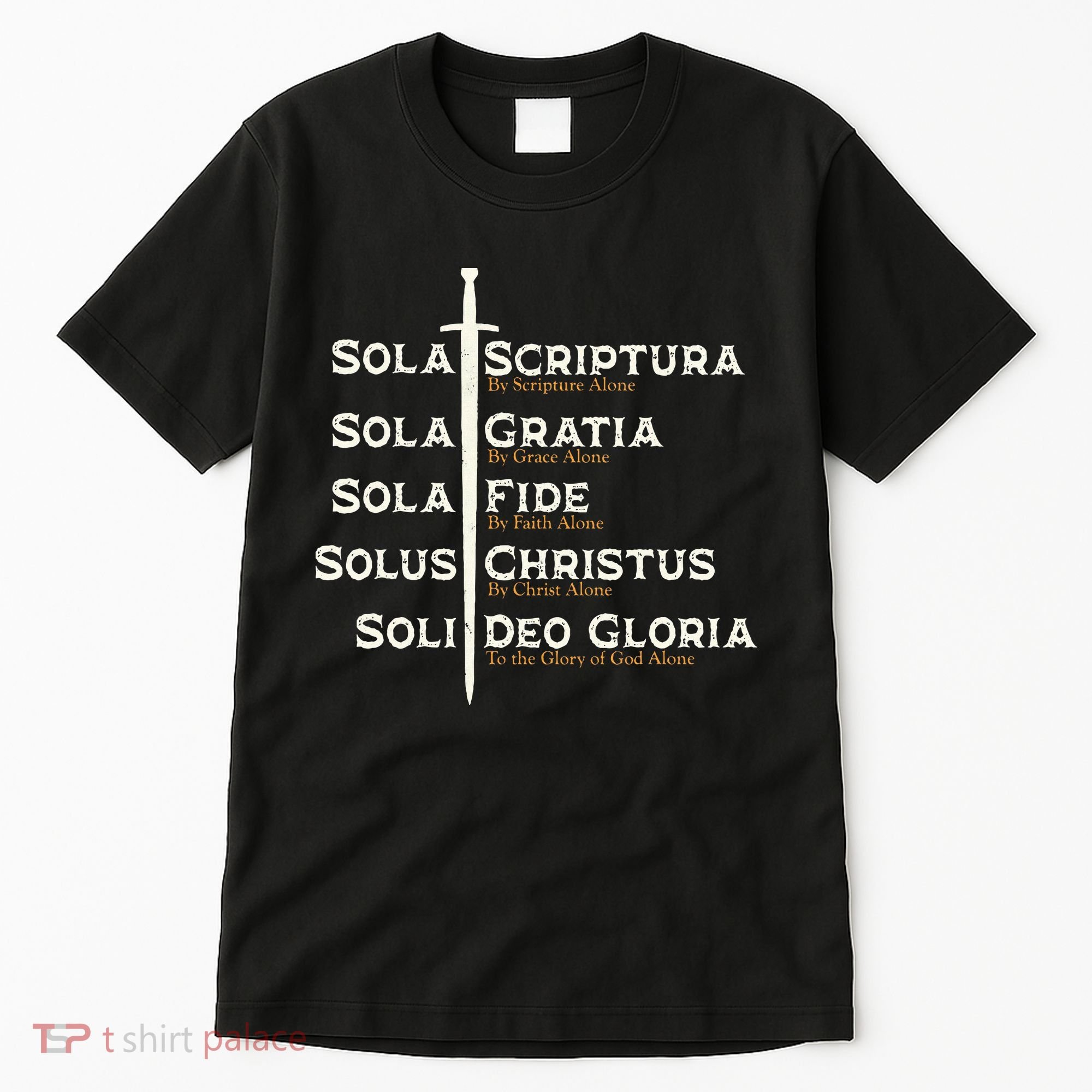 Five Solas Of The Reformation S Reformed Theology Bible Tall T-Shirt