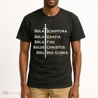 Five Solas Of The Reformation S Reformed Theology Bible Tall T-Shirt thumb 2