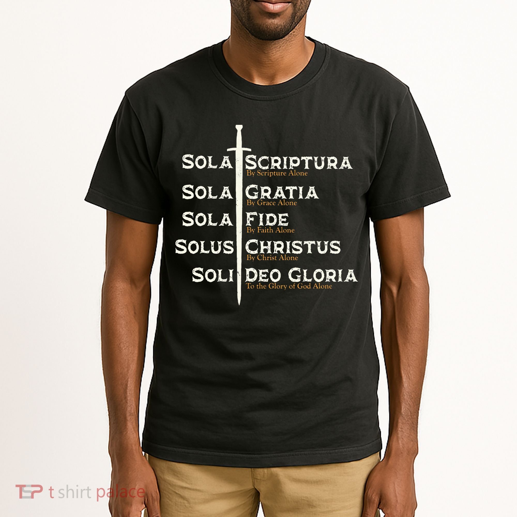 Five Solas Of The Reformation S Reformed Theology Bible Tall T-Shirt
